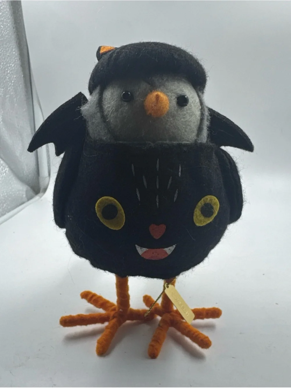 2002 Target Hyde & Eek Featherly Friends Halloween Bird-Screech Figurine Bat